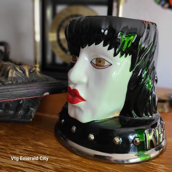 Vtg Kiss The STARCHILD Ceramic Face Mug By Spencer 2002 X Large Coffee Cup 3D - Picture 12 of 16